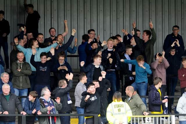 Falkirk fans couldn't believe what they were seeing in the first half