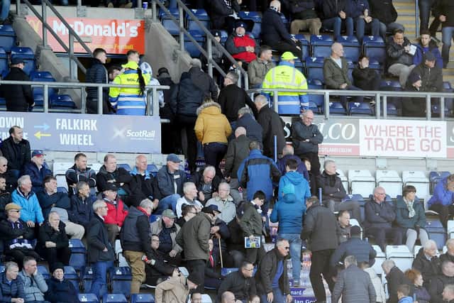 Second Dundee United goal sparks mass exodus of Falkirk fans