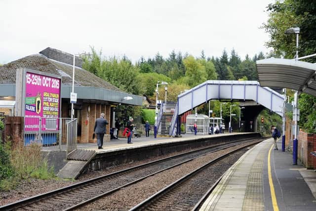 The assault took place on board a train to Falkirk High station