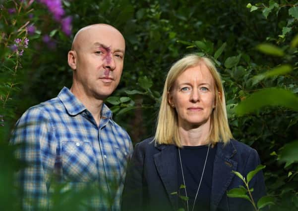Christopher Brookmyre and wife Dr Marisa Haetzman have combined their talents to produce a bloody good historical murder mystery and will tell Falkirk Library all about it today (Thursday)