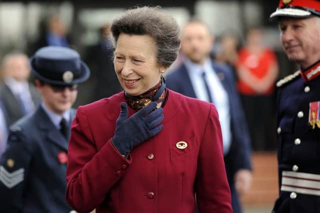 Princess Anne pictured visiting Strathcarron Hospice in 2017. Picture: Michael Gillen