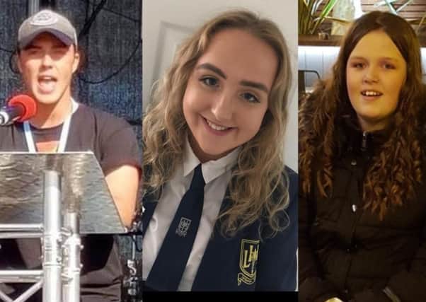 Young Scot 2018 finalists Jordan Daly, Emma Robinson and Skye Sneddon