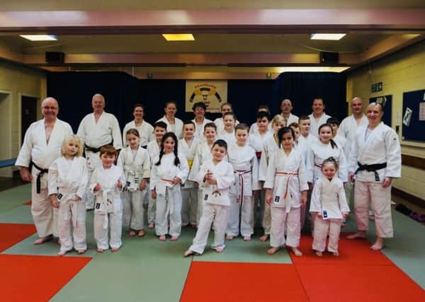 Members of Deanburn Judo Club in Grangemouth