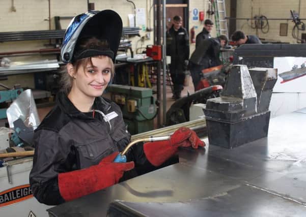 Tamara Janssen is one Forth Valley College's record breaking intake of  19 female apprentices