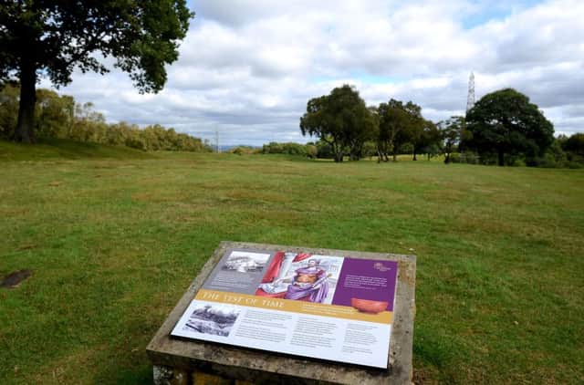 The Antonine Wall crosses Falkirk district including this well-preserved site at Roughcastle