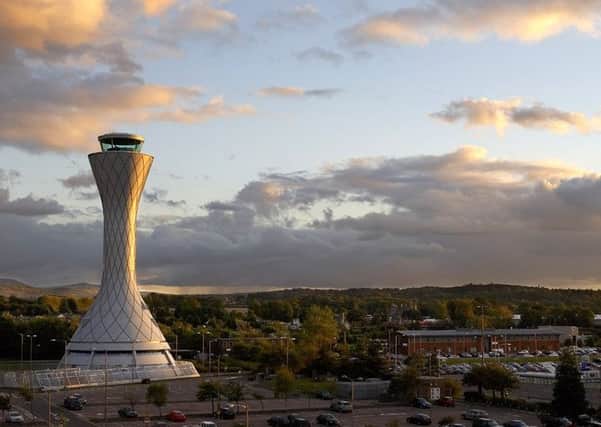 The control tower at Edinburgh Airport.