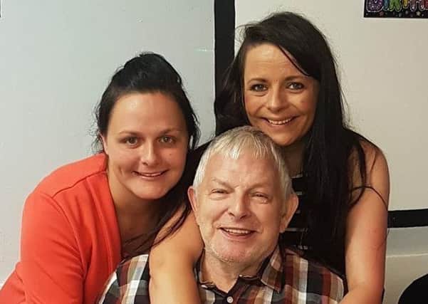 David with daughters Lisa (left) and Nichola.