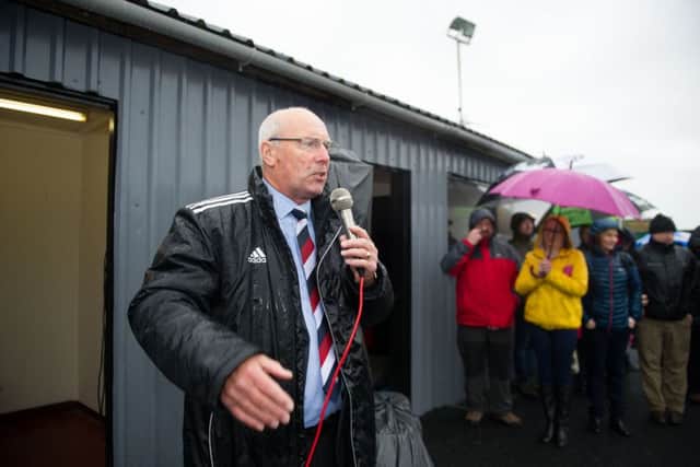 Alex Totten helped formally open the pitch. Picture Jamie Forbes.