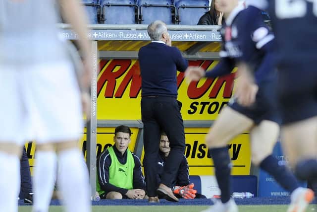 The Dunfermline match was difficult viewing for the Bairns boss