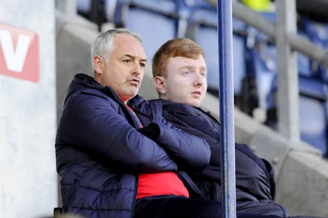 Ray McKinnon and communications manager Connor Park. Picture by Michael Gillen