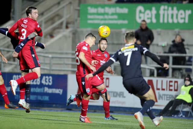 Don Cowie converted for the Bairns. Picture Michael Gillen