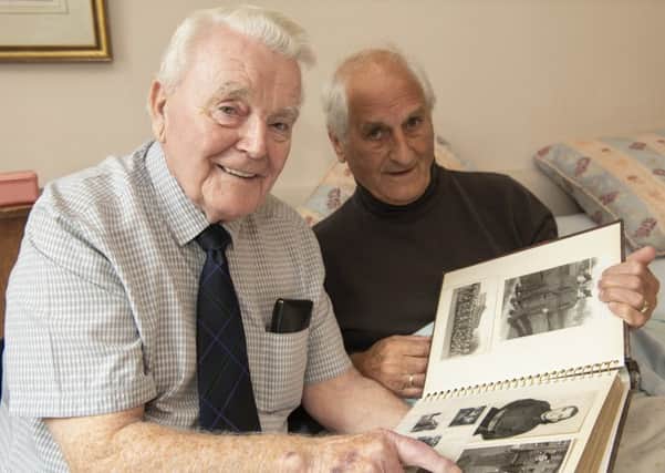 Sharing memories...David Lawrie (left) and Archie Jamieson had a lot of laughs, reminiscing about their national service days. (Pic: Andy Thompson Photography
)