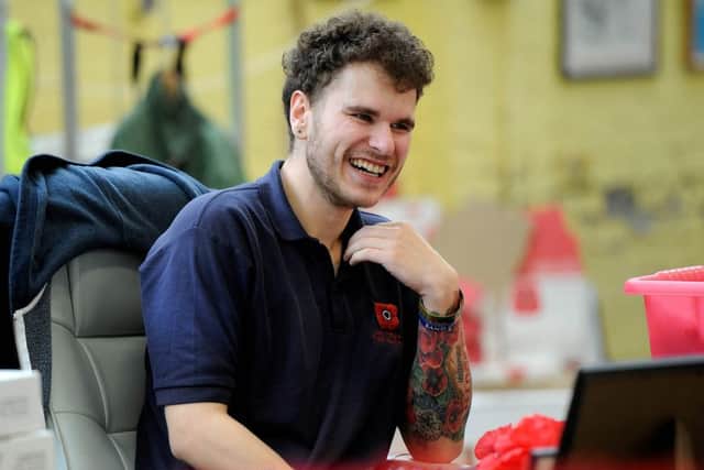 One of the youngest recruits, Danny Renowden (26) feels at home at the factory, where he has worked part time since Decemver 2017. He hopes, in future, to return to college to become a counsellor and help other veterans who find themselves in his position. (Pic: Michael Gillen)