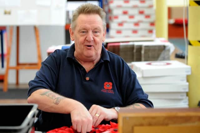 Informative tour guide...David Adamson (62) was on hand to show us around as we toured the Lady Haig Poppy Factory in Edinburgh, prior to its temporary move to Redford Barracks on November 16 this year to allow the premises to be refurbished. (Pic: Michael Gillen)