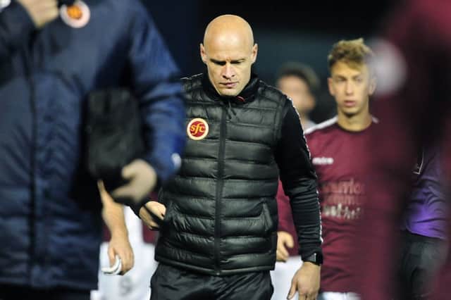Brown Ferguson saw his side lose to Stranraer and was then dismissed on Tuesday night. Picture Alan Murray.