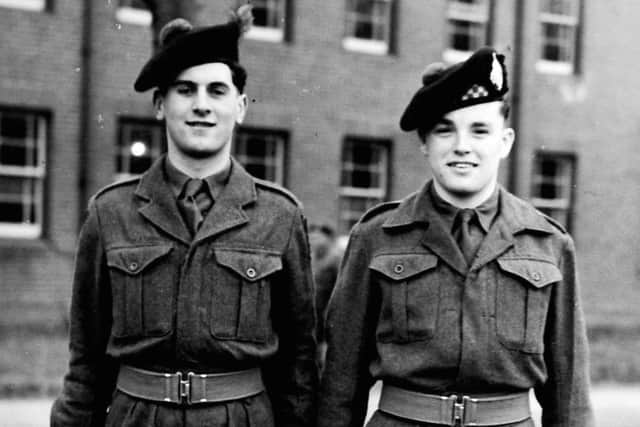 Young recruits...Archie Jamieson (left) and David Lawrie were so fresh-faced they were mistaken for army cadets!