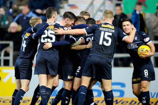 Falkirk celebrate Pic: Michael Gillen.