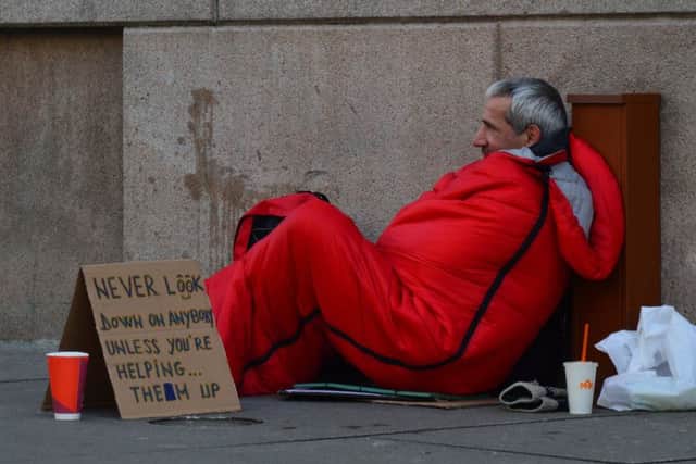 Pause for thought...consider buying a homeless person a hot meal or drink to help make their St Andrew's Day.