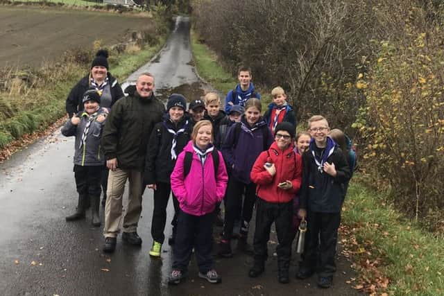 The Scouts on their sponsored walk