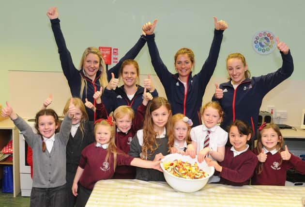 Pupils in Comely Park Primary win a visit from Curling champions Team Muirhead