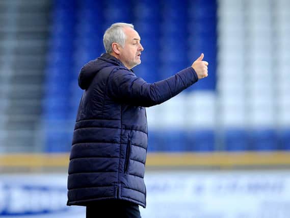 Thumbs up: Ray McKinnon was more than pleased with the victory. (Pic: Michael Gillen)