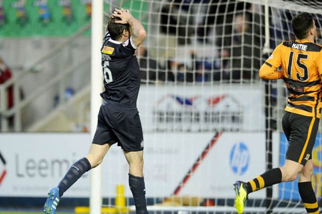 Paul Paton comes close to scoring a second goal. (picture: Michael Gillen)