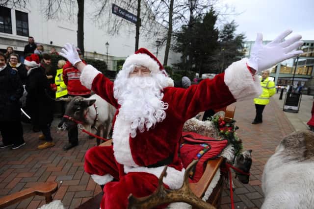 Santa and his reindeer were in Falkirk for the day