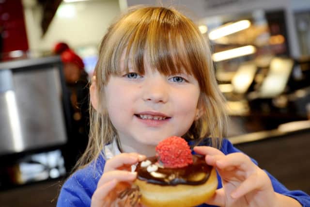 VIP guest Layla Ritchie enjoys some tasty Tim Hortons treats