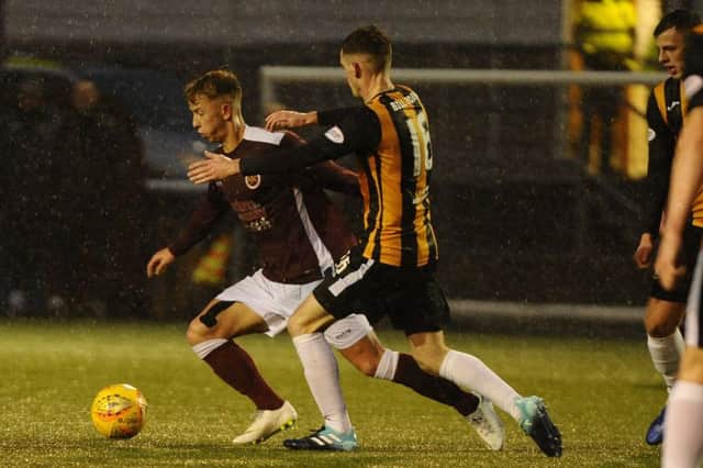 Stenhousemuir lost in horrible wintery conditions. Picture: Alan Murray.