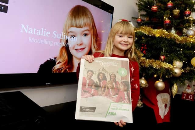 Child model Natalie features in Asda's Christmas advertising campaign