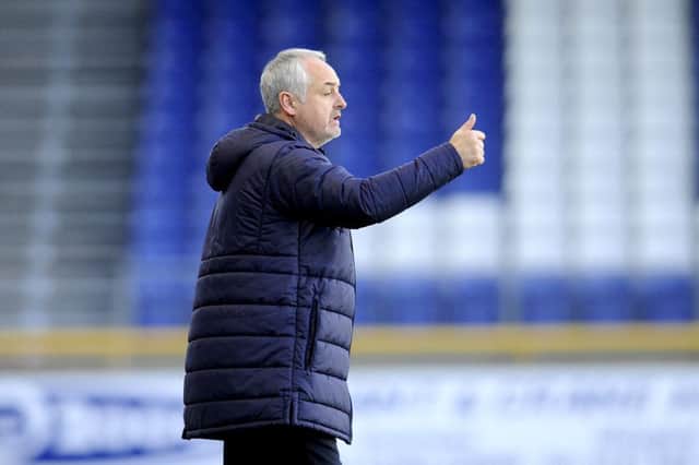 Ray McKinnon is pleased to see Falkirk's recent results moving them up the form table. Picture Michael Gillen.