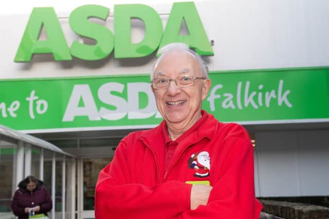 'Front of house man'  Jim Cutaia is the friendly face of Asda Falkirk Superstore who wins smiles - and repeat custom.