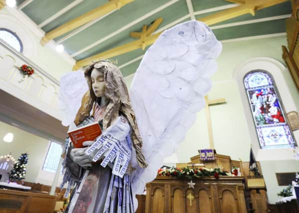 The Falkirk Herald angel had pride of place in Polmont Old Parish Churchs fundraising festival.
