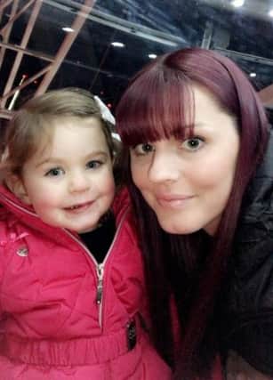 Courtney Rose (2) from Bo'ness with her mum Nicola Rose (31)