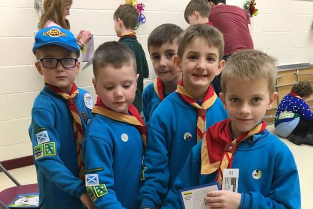 Dennyloanhead Cubs made friends with a guide dog