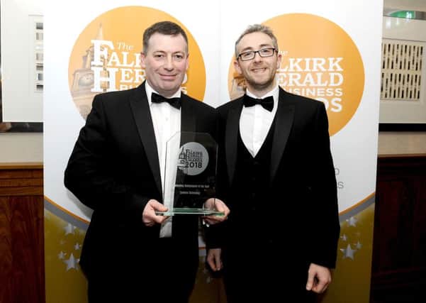 Lynkeos Technology Ltd staff were surprised yet delighted to be named as winners at the Falkirk Herald Business Awards