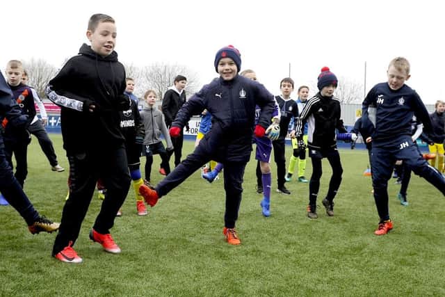 Junior Bairns coaching day. Pictures Michael Gillen.