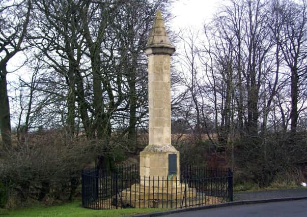 The Battlefield Monument at Greenbank Road, Falkirk.