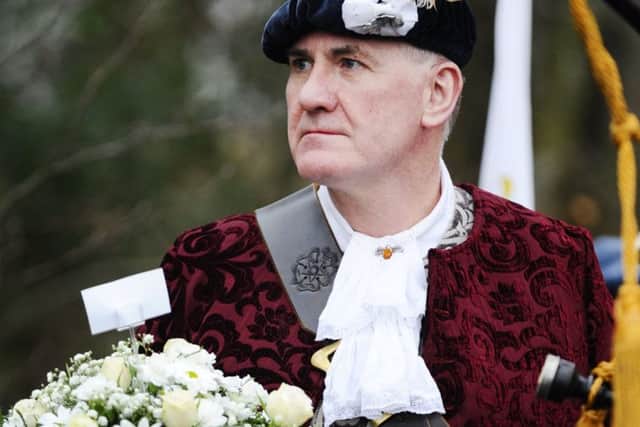 The events of 1746 seemed less distant at today's ceremony at the monument on Greenbank Road