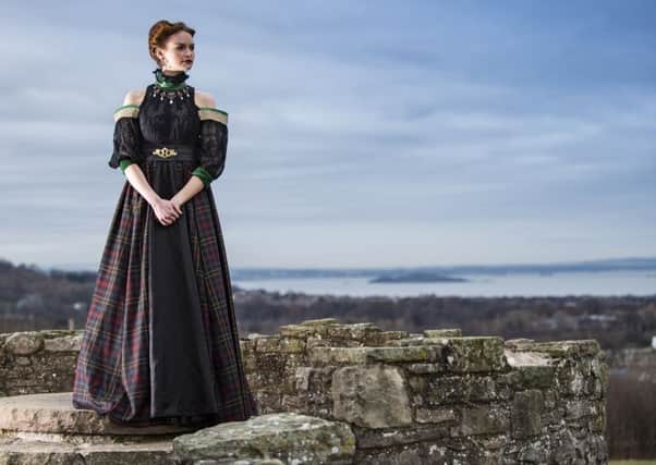 A sample from Jeff Garner's "Mary Queen of Scots" fashion range.