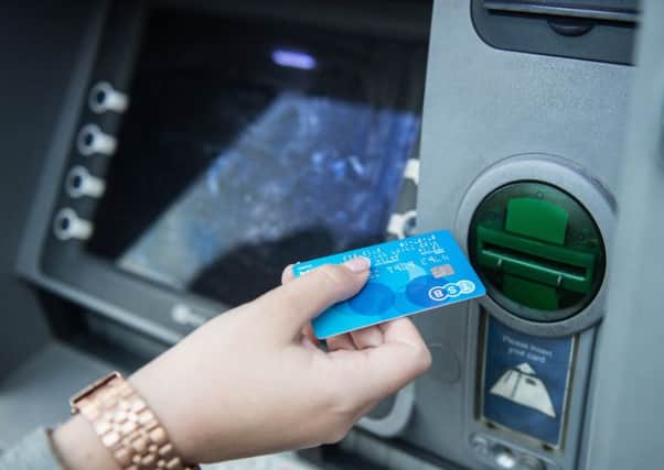 Police have received a number of reports of money being taken from cash machines in Falkirk district