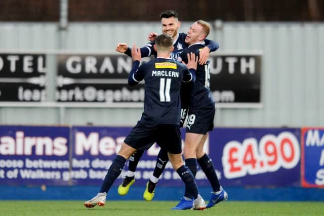 Ian McShane scored from a corner for Falkirk. Picture Michael Gillen.