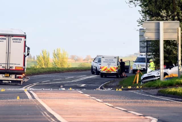 The scene of a previous crash at the A906 near Champany which would ultimately claim three lives last year.