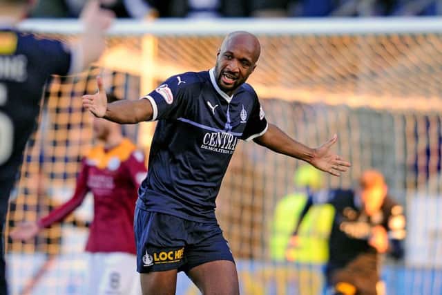 William Edjenguele scored on his Falkirk debut