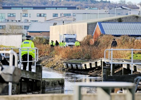 Emergency services were called to a report of a man's body found in the canal in Bainsford last week. Pictures: Michael Gillen