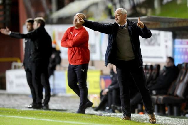 Ray McKinnon could lift Falkirk to their highest league position of the season - but they must beat Alloa first. Picture Michael Gillen.