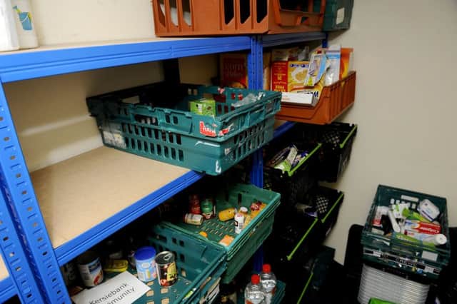 This was how the project's shelves looked during a similar shortage in October last year ... but this week supplies ran out altogether.