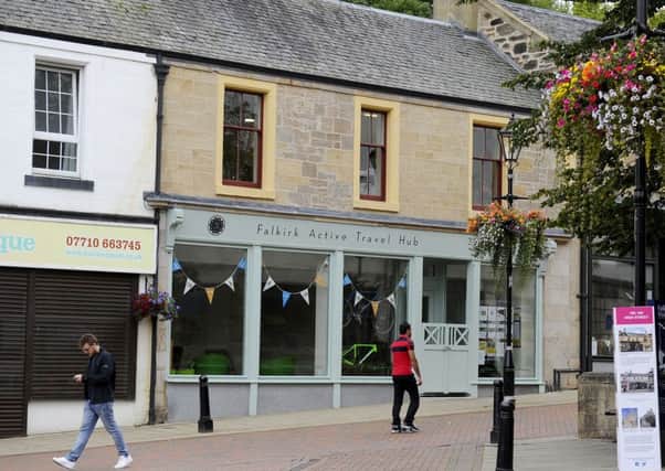 Falkirk Active Travel Hub is in the town's high street.
