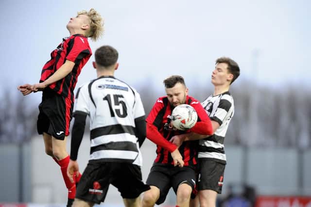 East Stirlingshire 2 Dalbeattie Star 0; Pics by Alan Murray
