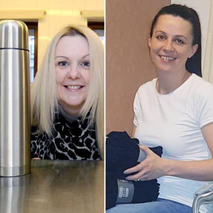 Lorna Mcalpine and Julie Phillips who are both helping homeless people across Falkirk district.